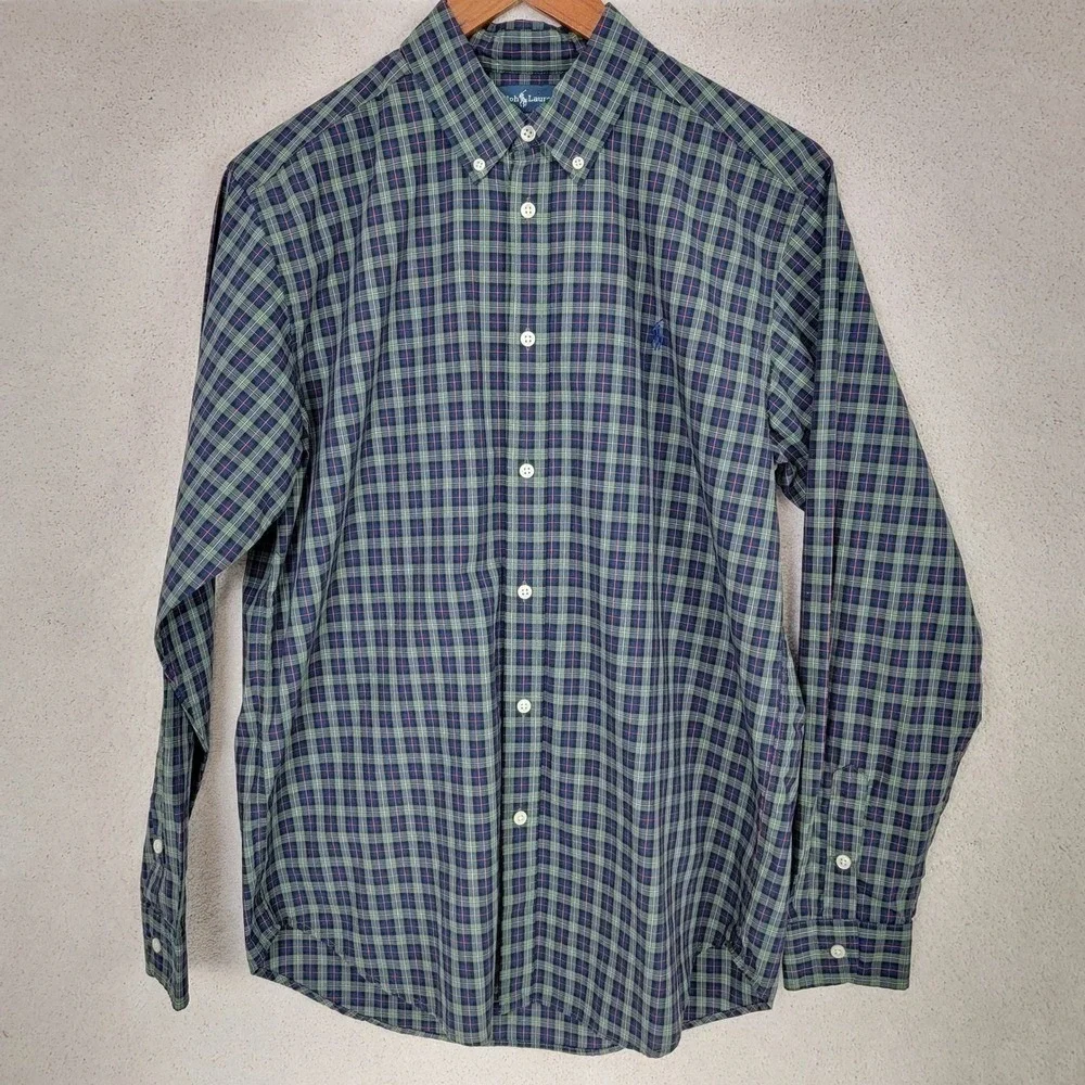 Polo Ralph Lauren Boys Long Sleeve Plaid Button-Down‎ Shirt Size XL (18-20) NEW